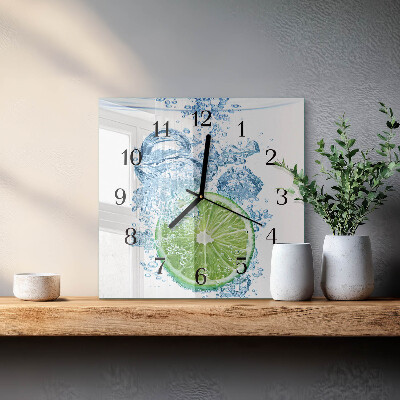 Square wall clock Calcium carbonate
