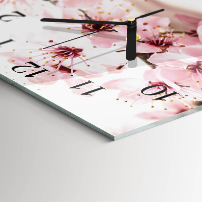 Square wall clock Flowers