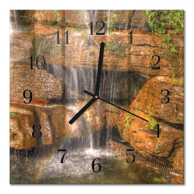 Square kitchen clock Waterfall