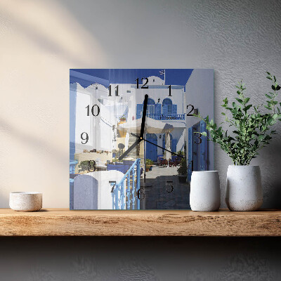Glass clock square Greece