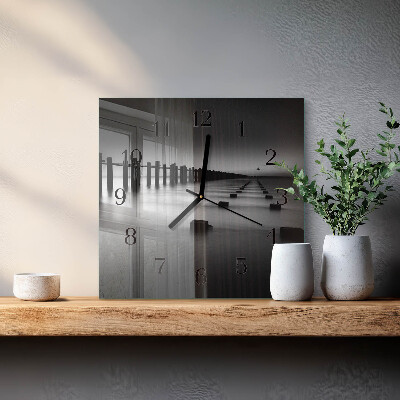 Square kitchen clock Sea