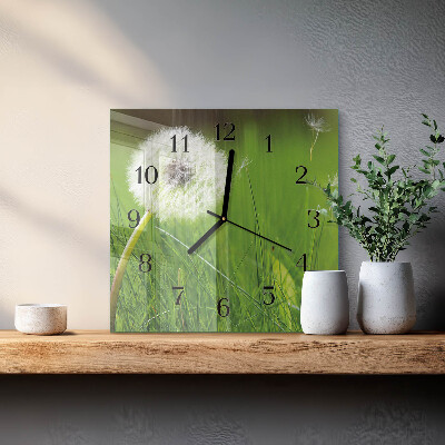 Square kitchen clock Dandelion