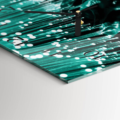 Glass clock square Fiber optic