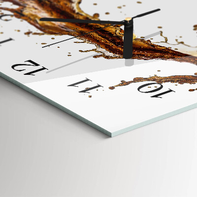 Glass wall clock square Water