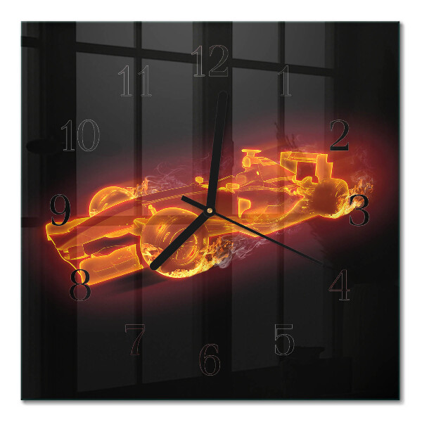 Glass wall clock square Junk