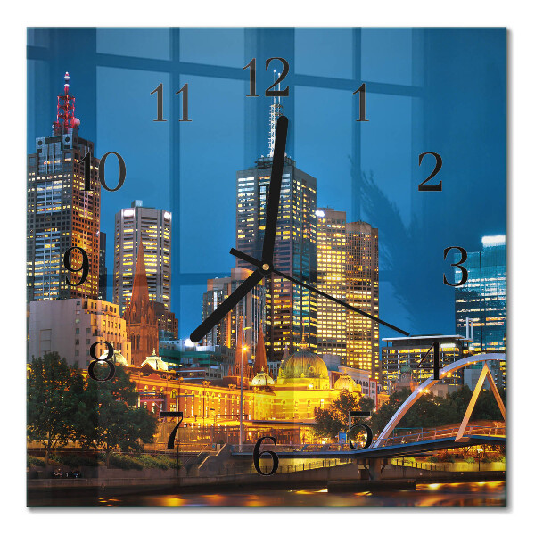 Glass clock square City