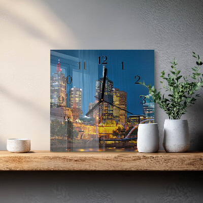 Glass clock square City