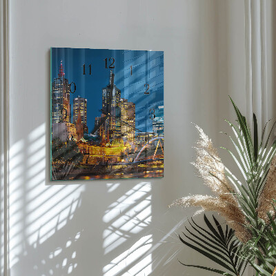 Glass clock square City