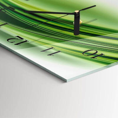 Glass wall clock square Abstract art