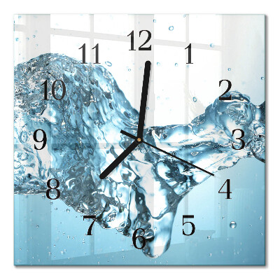 Square kitchen clock Water
