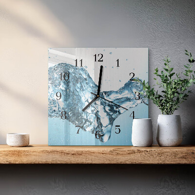 Square kitchen clock Water