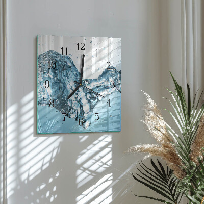 Square kitchen clock Water