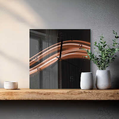 Square wall clock Abstract lines