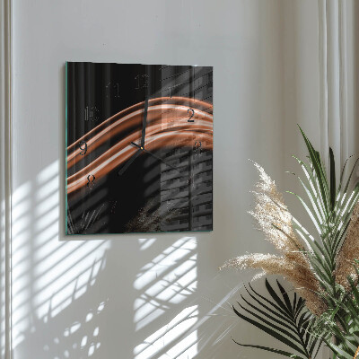Square wall clock Abstract lines