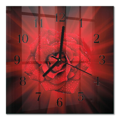 Square kitchen clock Rose