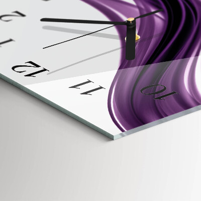 Glass clock square Abstract art