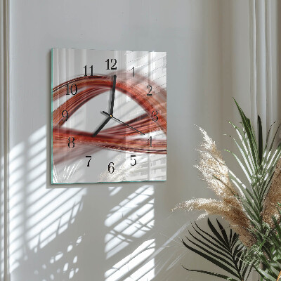 Square wall clock Abstract lines