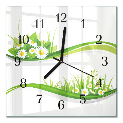 Square wall clock Daisy