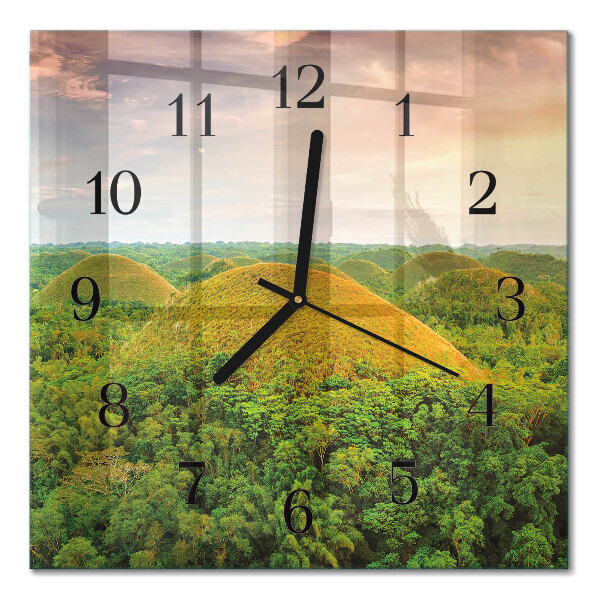 Square kitchen clock Landscape