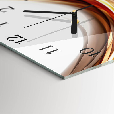 Glass wall clock square Abstract lines