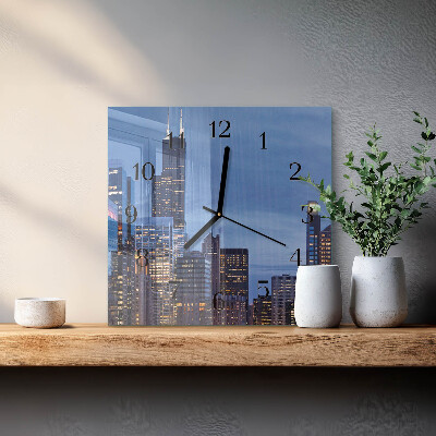 Square kitchen clock Horizon