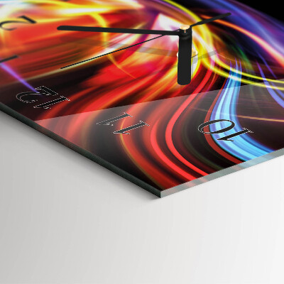 Square wall clock Abstract art