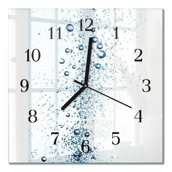 Square kitchen clock Water