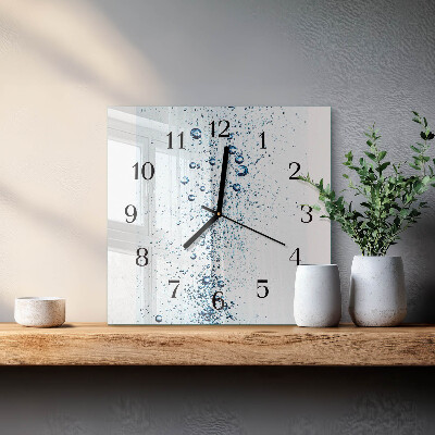 Square kitchen clock Water
