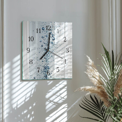 Square kitchen clock Water