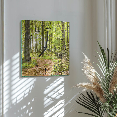 Square kitchen clock Forest