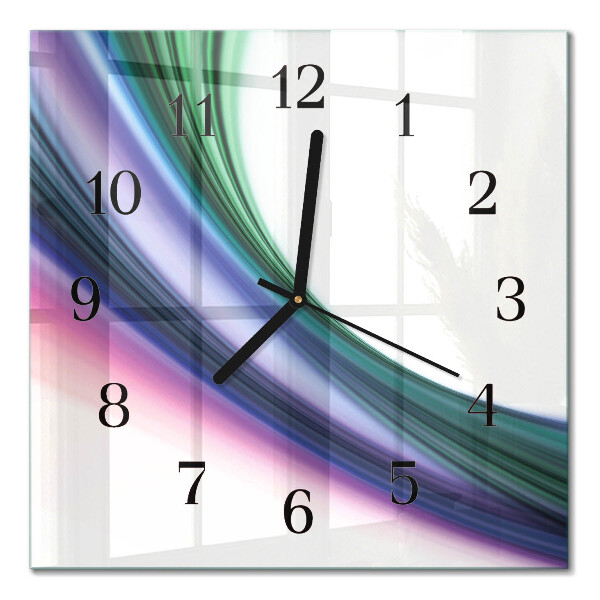 Square wall clock Abstract lines