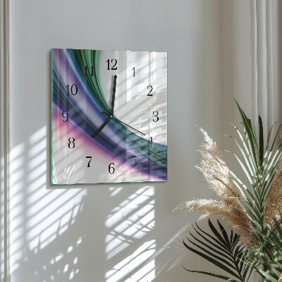 Square wall clock Abstract lines