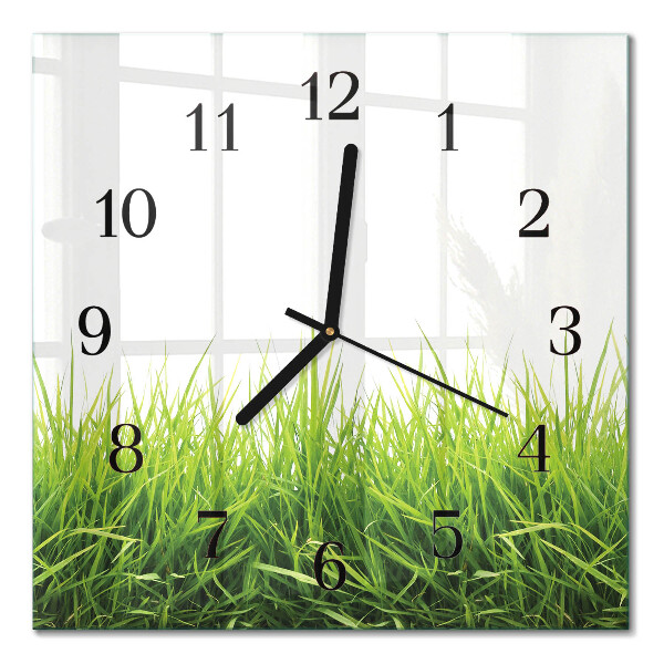 Square kitchen clock Grass