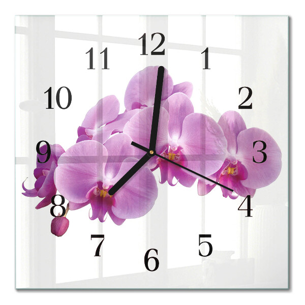Square wall clock Orchid