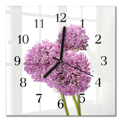 Square kitchen clock Flower