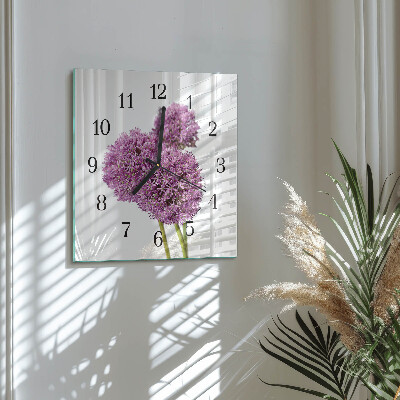 Square kitchen clock Flower