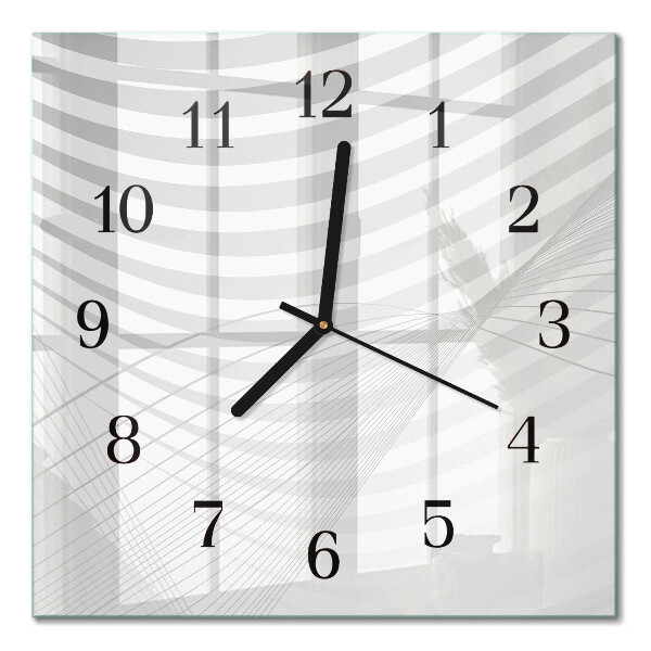 Square wall clock Abstract lines
