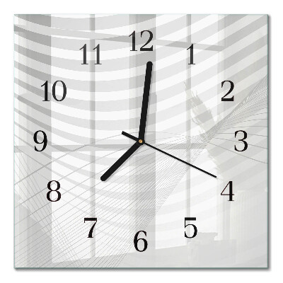 Square wall clock Abstract lines