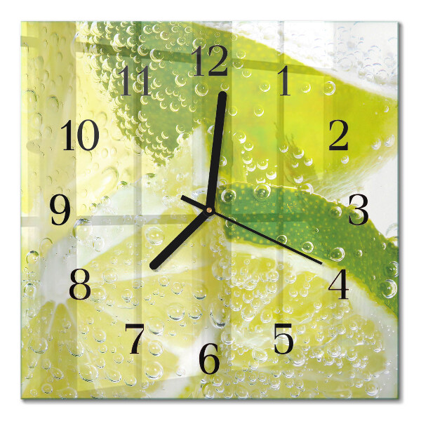 Square kitchen clock Water with lime