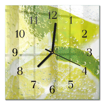 Square kitchen clock Water with lime