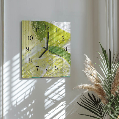 Square kitchen clock Water with lime