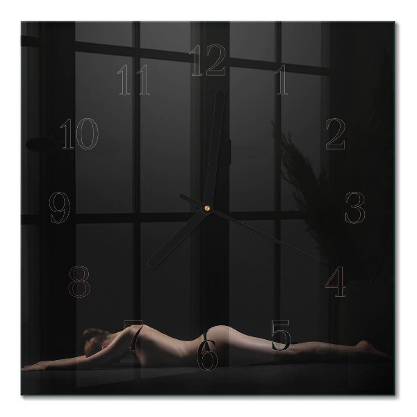 Square wall clock Woman