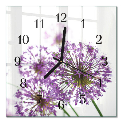 Square wall clock Flower