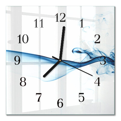 Square wall clock Abstract smoke