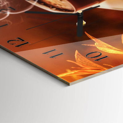 Square kitchen clock Coffee