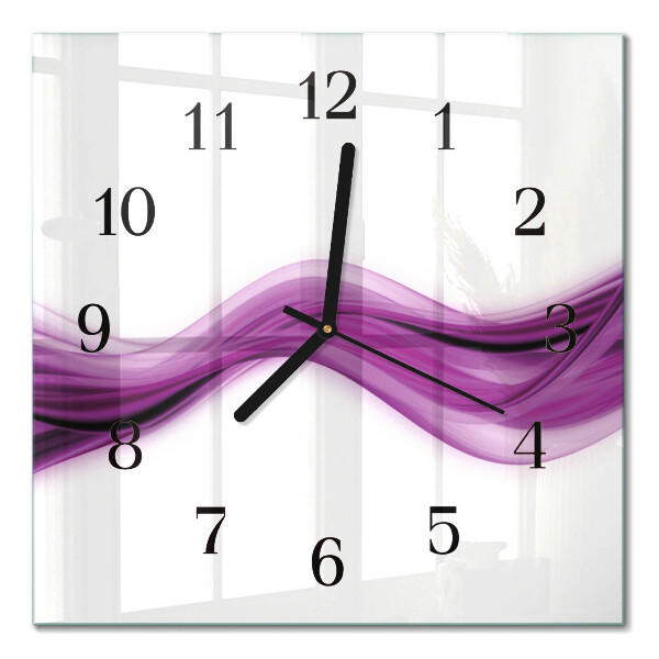 Square kitchen clock Abstract lines