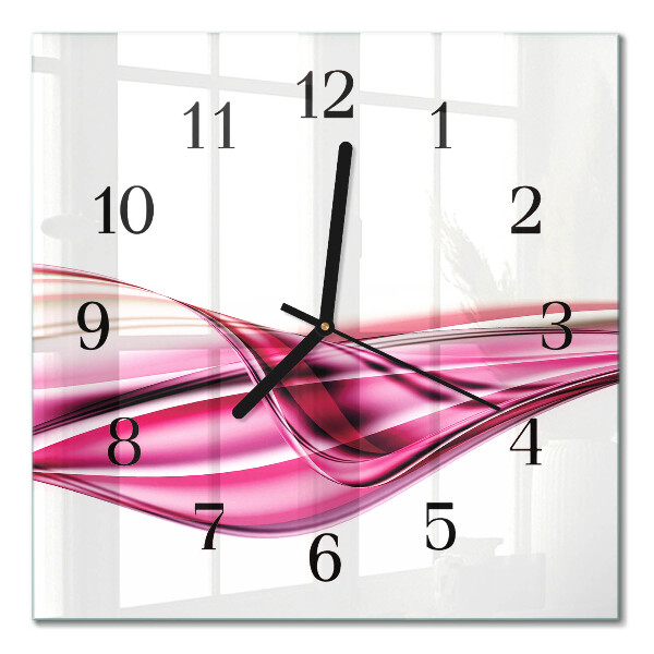 Square wall clock Abstract lines
