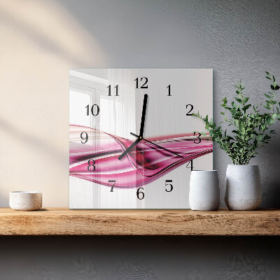 Square wall clock Abstract lines