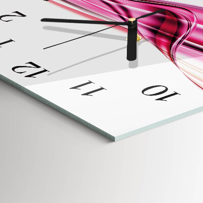Square wall clock Abstract lines