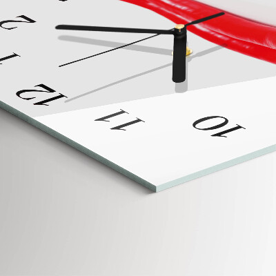 Glass clock square Chili peppers